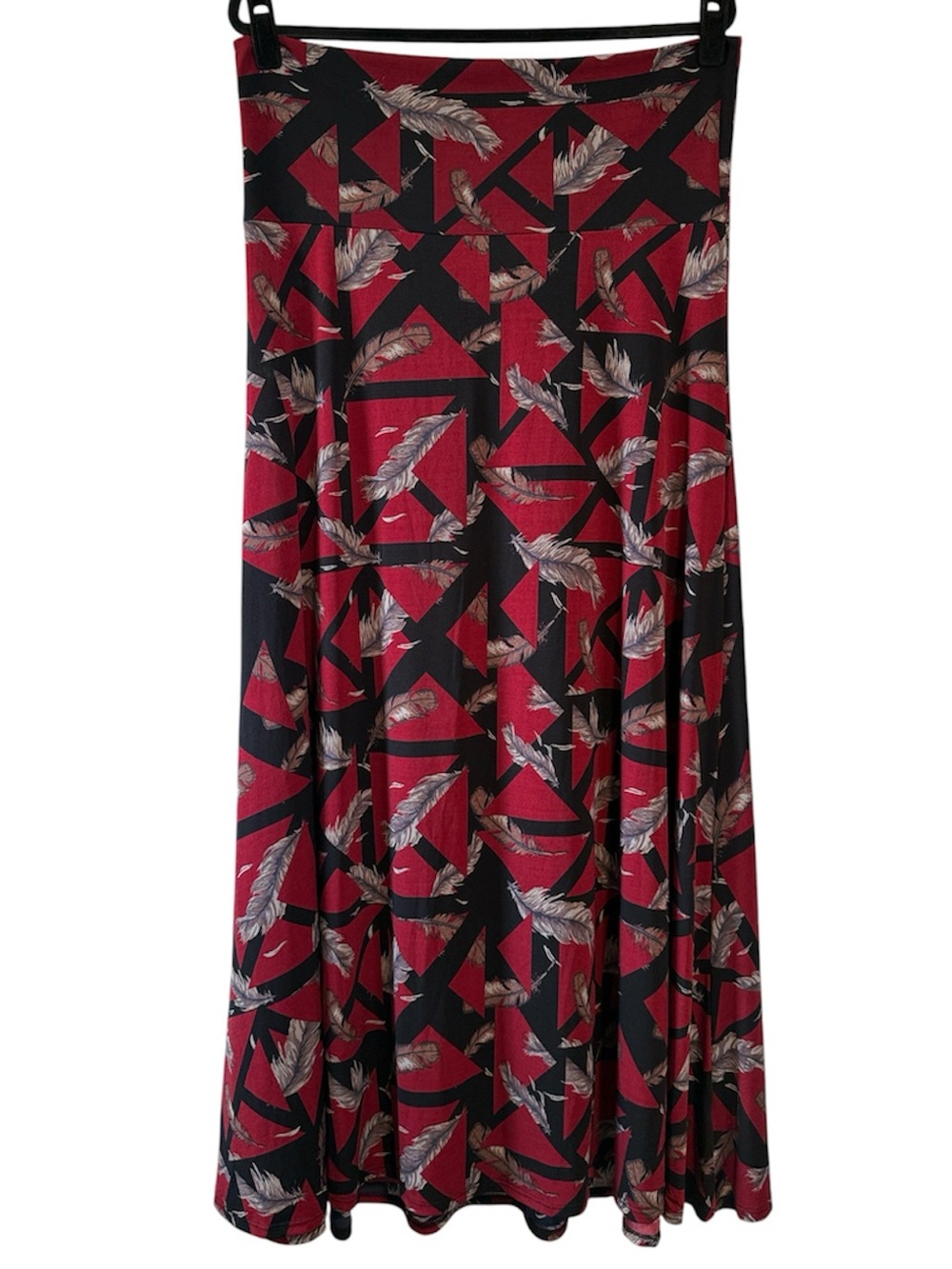 🖤 LuLaRoe Geometric and Feather Patterned Maxi Skirt